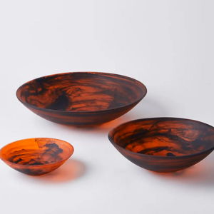 Tortoise Shell Resin Nesting Bowls- Set of 3