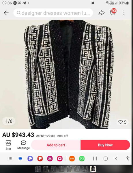 HIGH STREET Newest 2022 Designer Jacket Women's Stunning Diamonds Beaded Jacket - Image 8