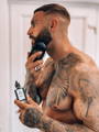 Liam Macleese high profile model uses man made beard products