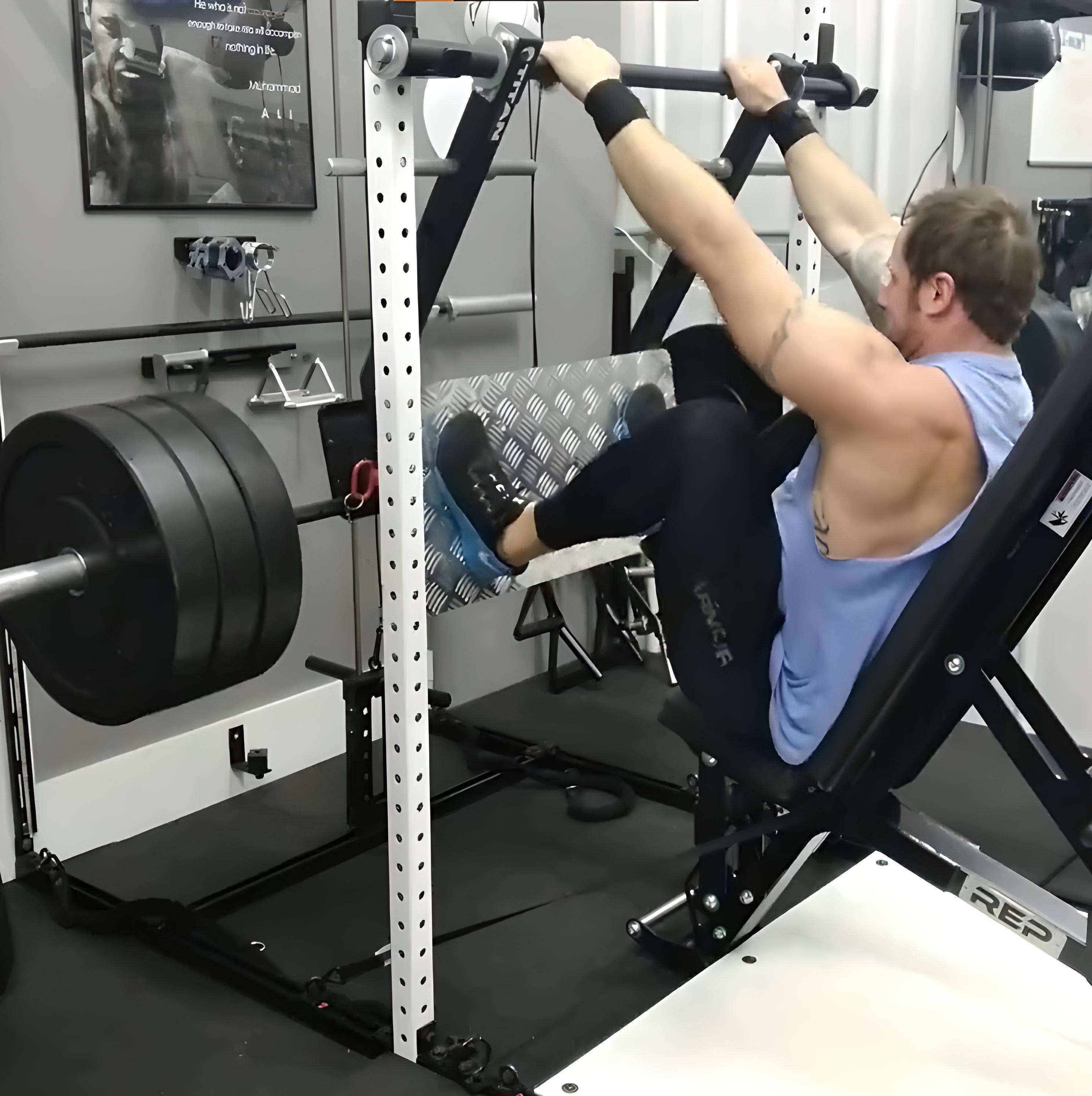 Performing STEALTH LEG PRESS