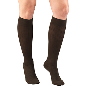 Ladies' Rib Pattern Socks in Brown