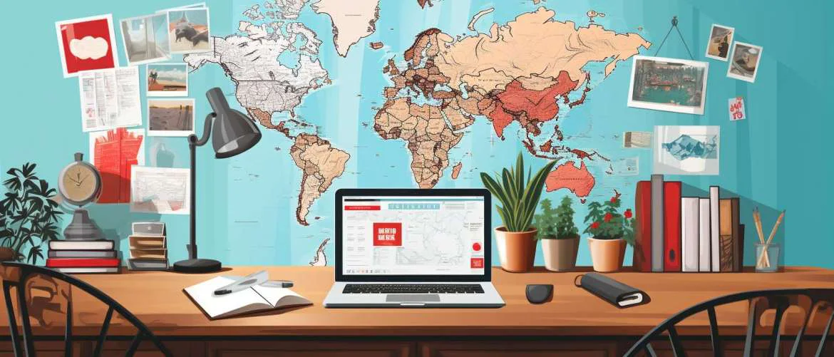 Well-organized workspace highlighting a travel nurse's preparation journey.