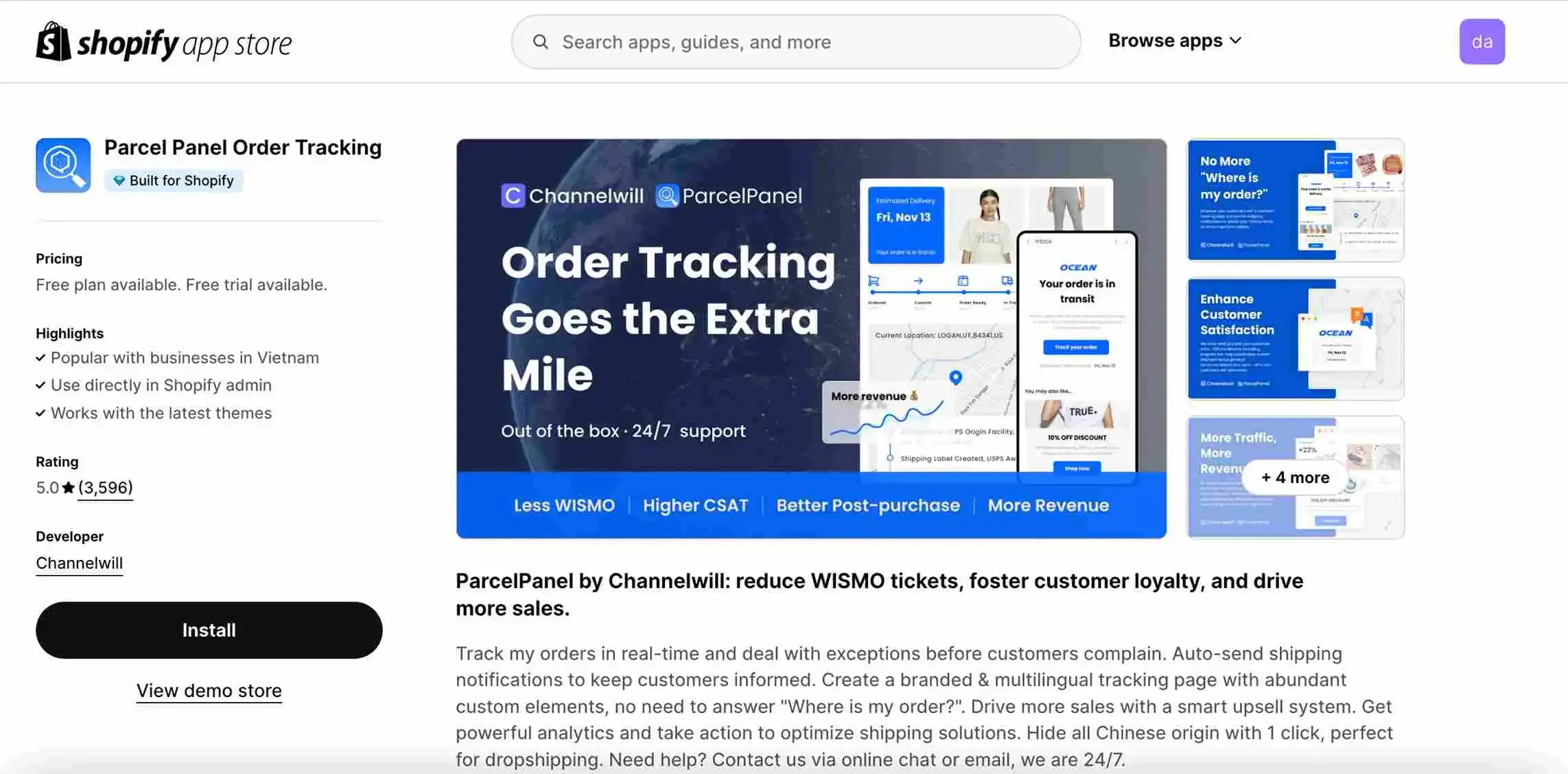 parcel panel order tracking