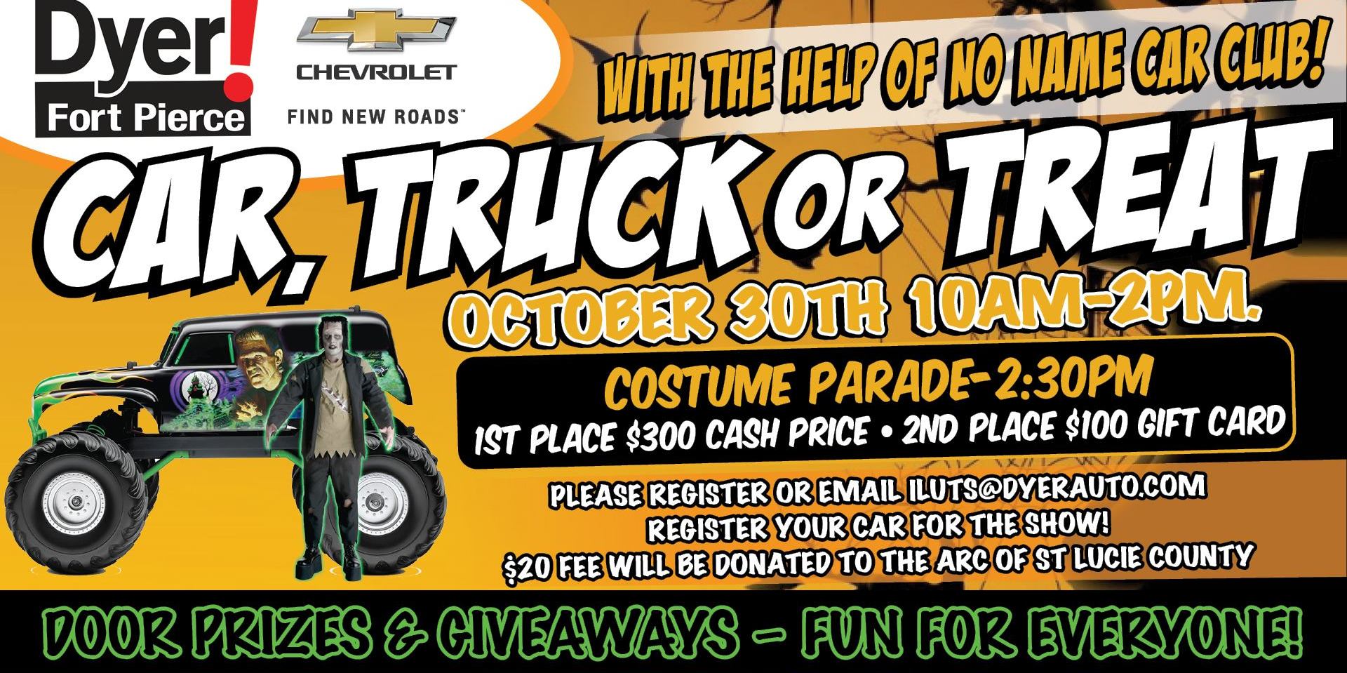 CAR show, TRUCK or TREAT promotional image