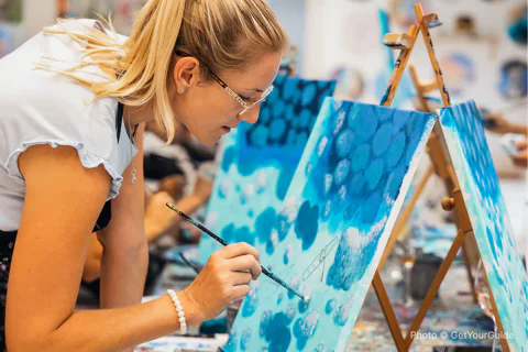 Paint and Sip Experience — Wine & Art Workshops