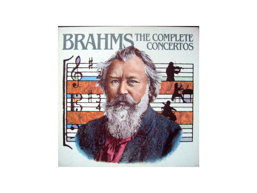 DG / Brahms The Complete Concertos, - GILRELS/MILSTEIN/SCHNEIDERHAN/STARKER, MINT, 4LP Set!
