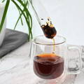 transparent tea infuser with cork - straining