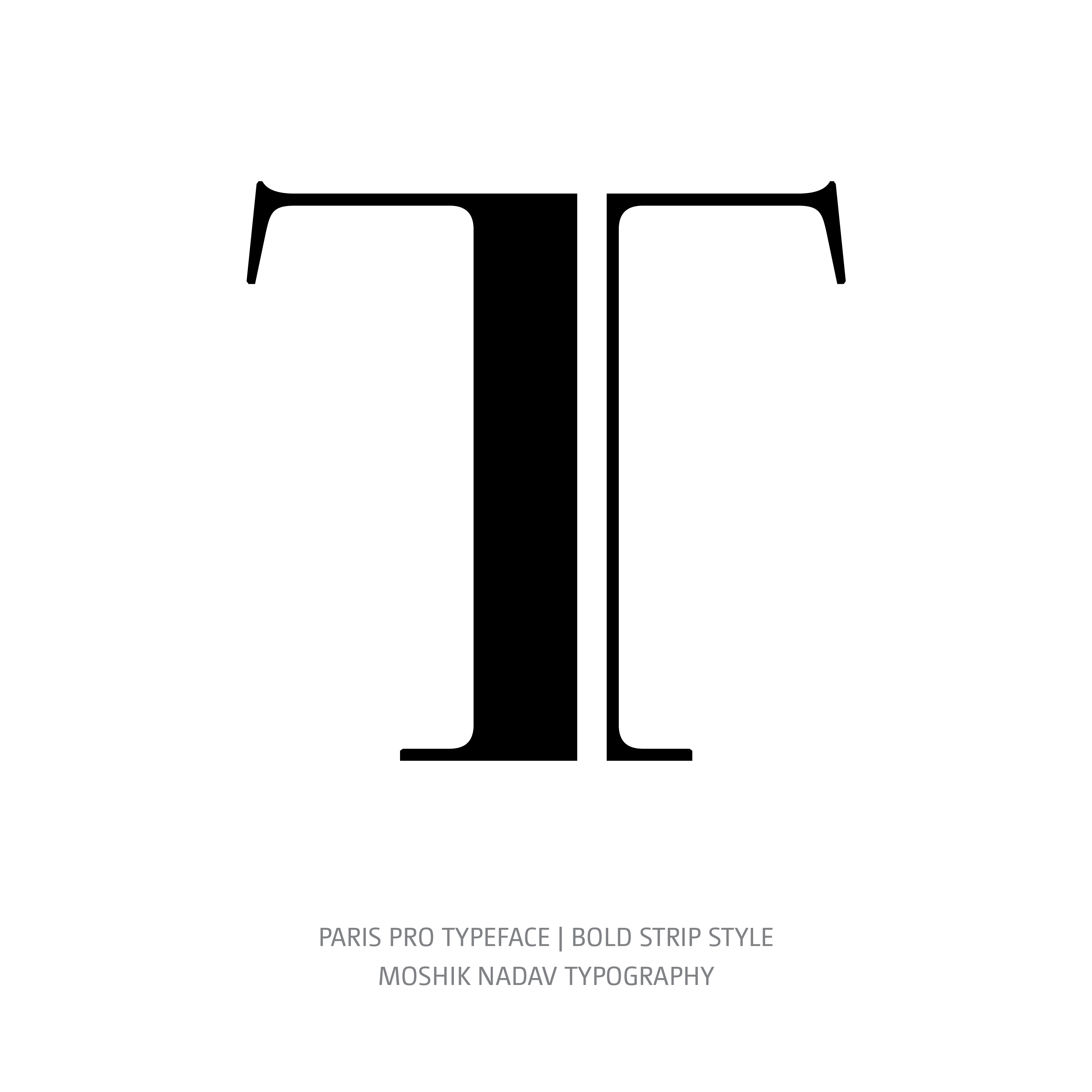 Paris Pro Typeface Bold Strip T