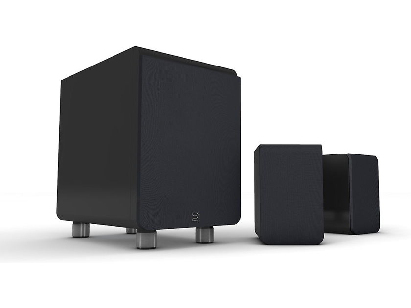 Bluesound  Duo 2.1 Channel Speaker System; Sub; Satellite Speakers; Black (New) (10205)