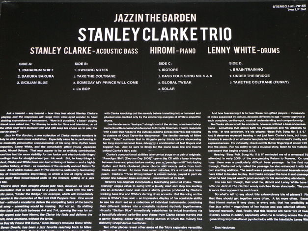 Stanley Clark Trio - Jazz In The Garden 2x180g gatefold...