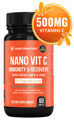 A bottle of our best vitamin c supplement showing it has 500mg of our best vitamin c
