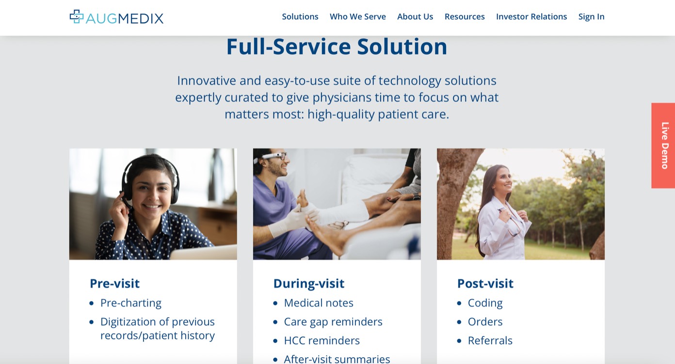 Augmedix product / service