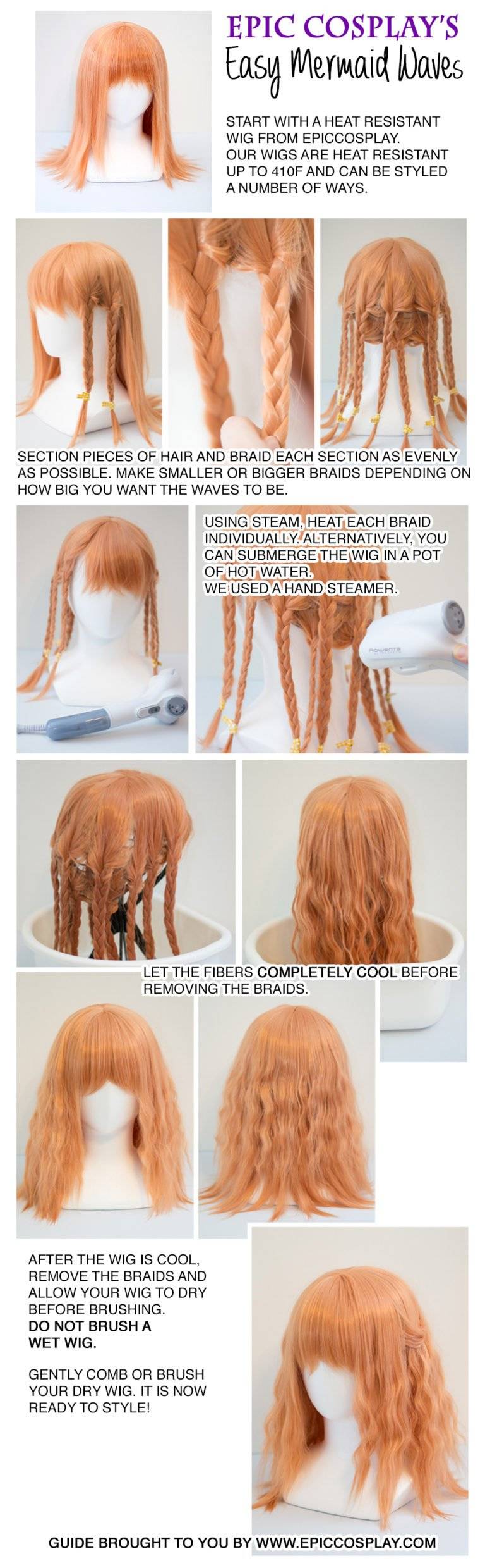 mermaid waves hair tutorial