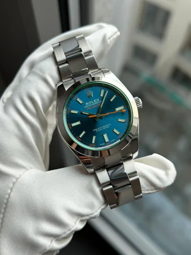 Rolex Milgauss Blue Dial Box and Papers 116400GV