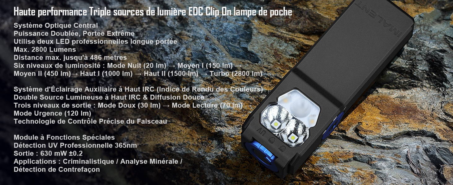 IMALENT LD35 Lampe de poche rechargeable EDC