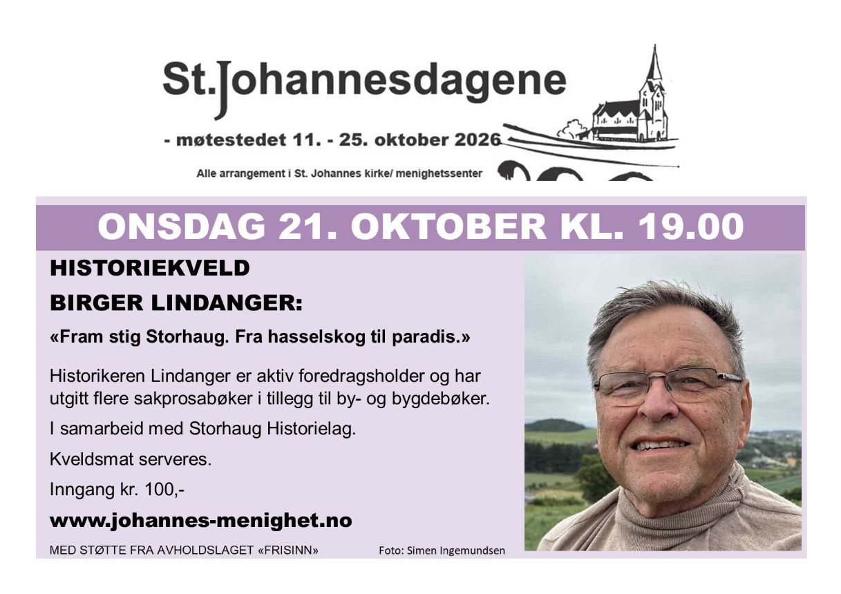 St. Johannesdagene Historiekveld med Birger Lindanger