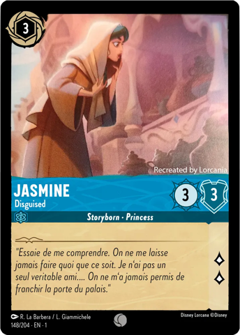 Jasmine card from Disney's Lorcana: The First Chapter.