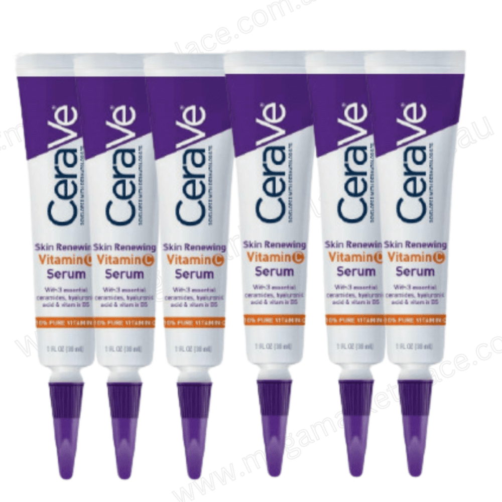 Lot of 6| CERAVE SKIN RENEWING VITAMIN C & HYALURONIC ACID SERUM 30ML