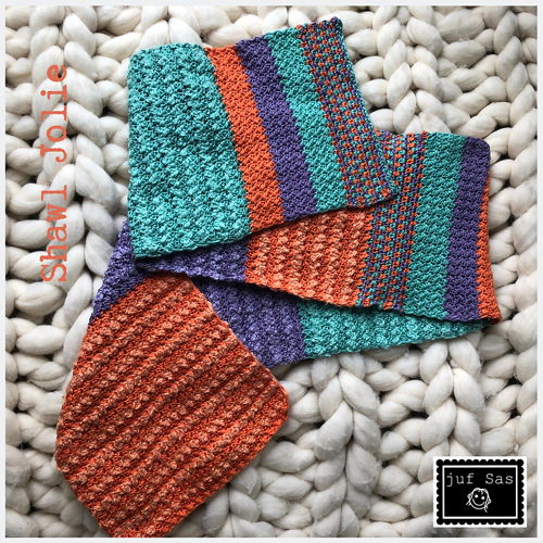 Crochet pattern shawl Jolie by teacher Sas
