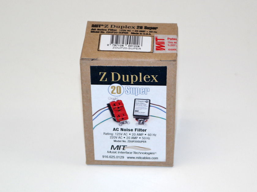 MIT Z-Duplex Super, 20 Amp, Cleaner Audio/Purer Video, Factory Wrnty