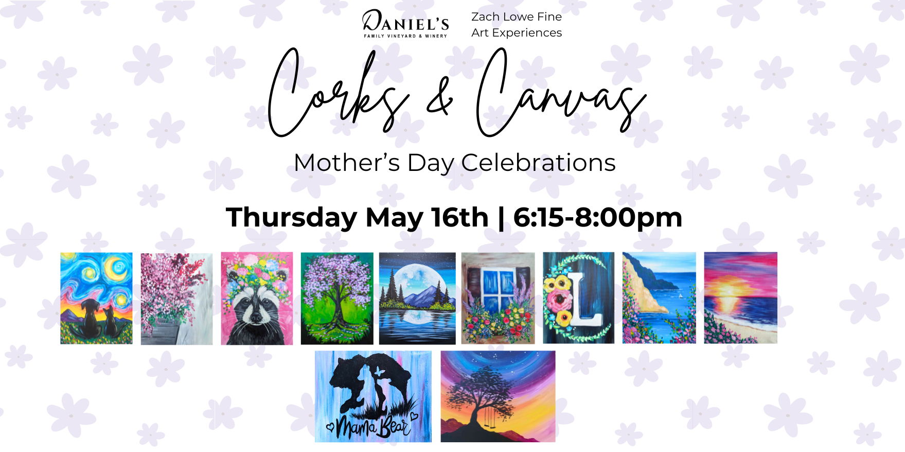 Corks & Canvas at Daniel's Vineyard promotional image