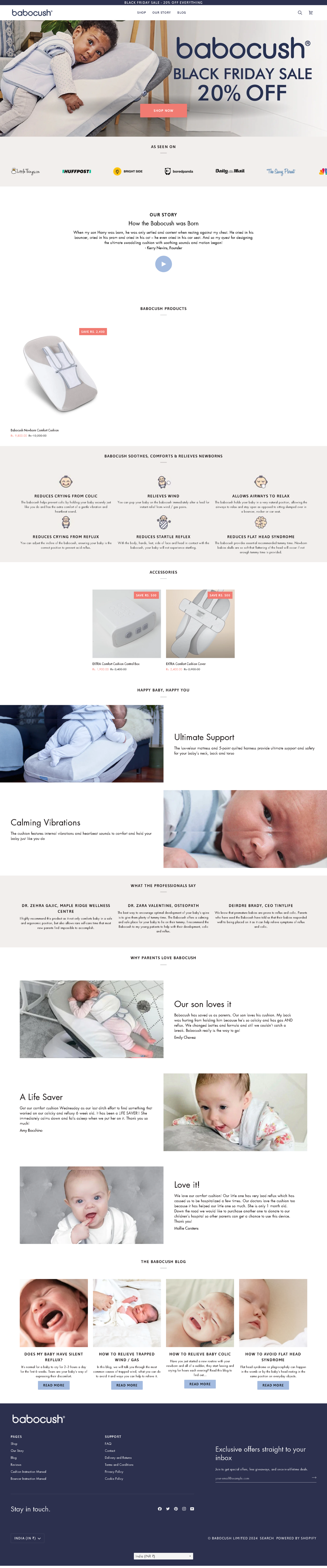 Screenshot of Babocush, from the product page examples collection.