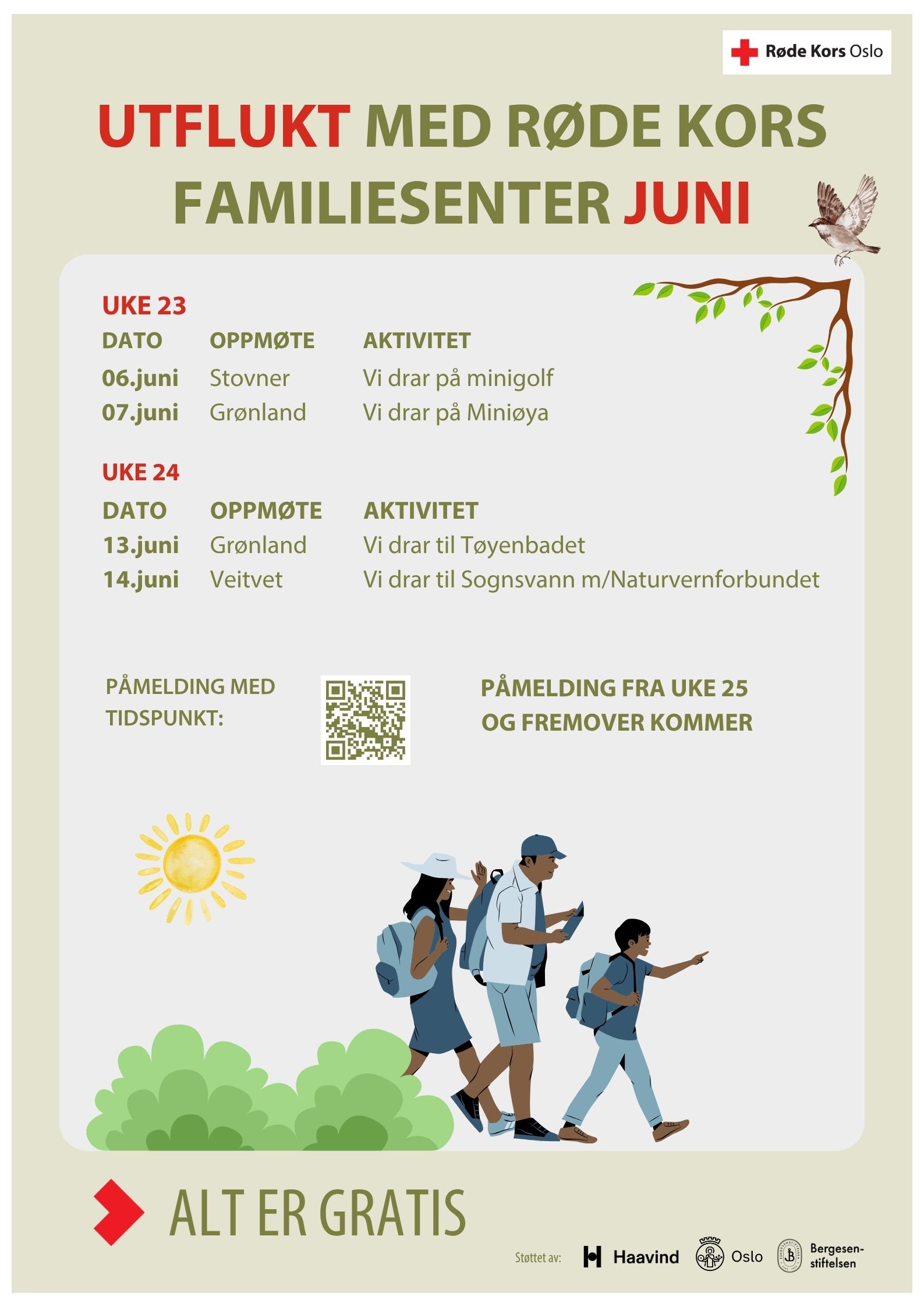 Utflukt på familiesenterne