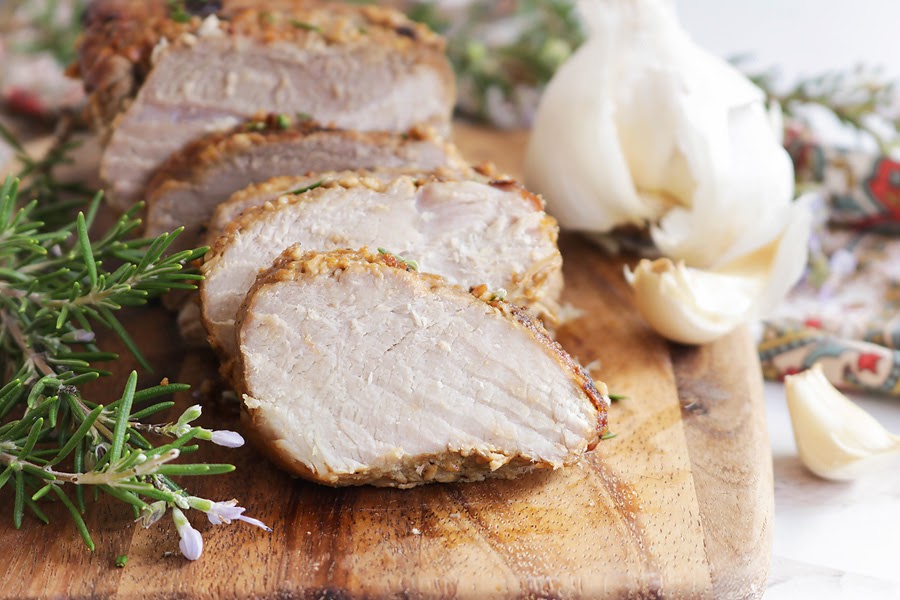 Keto Garlic and Herb Pork Loin Roast