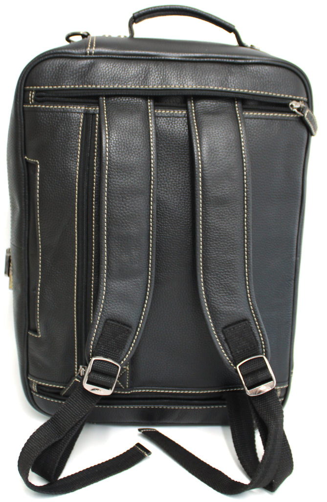 Quality Full Grain Leather Travel Bag / Briefcase Doubles as Backpack - Image 13