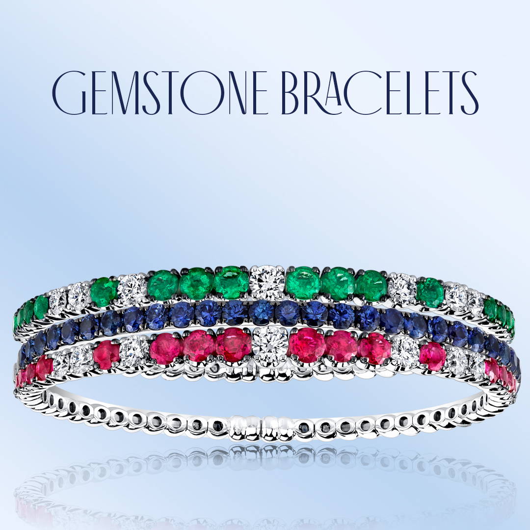 Bracelets with rubies, emeralds, sapphires and diamonds