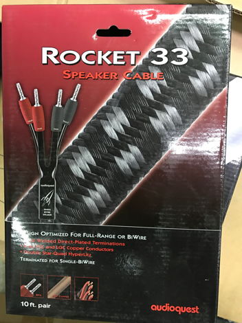 Audioquest  rock33 Rocket33 pair Cable 10 Ft. Full Rang...