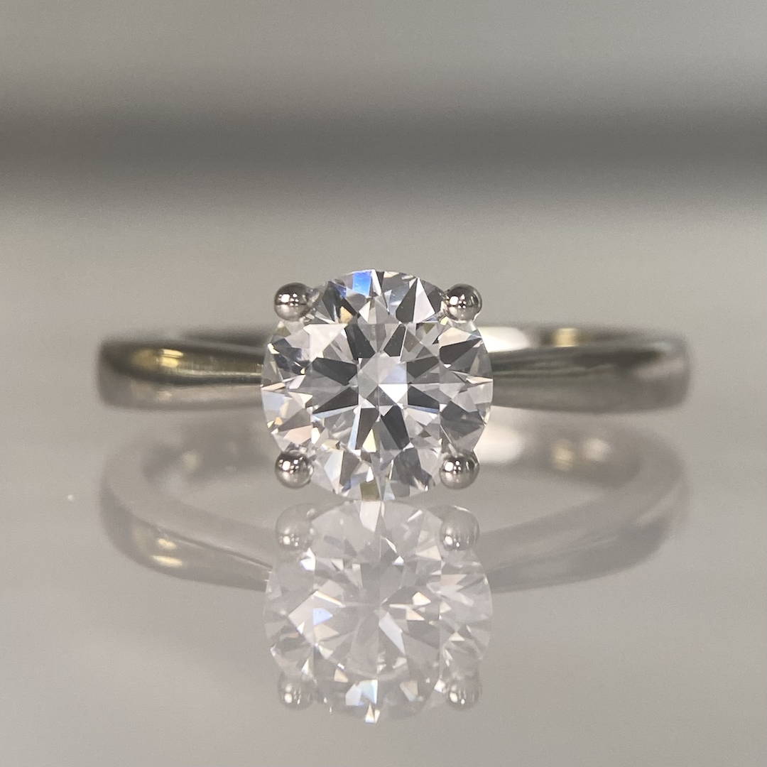 lab grown round diamond ring