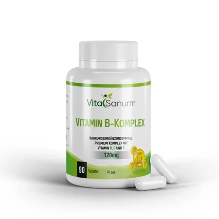 Vitamin B Komplex mit Vitamin B, C und E, 90 Tabletten 120mg