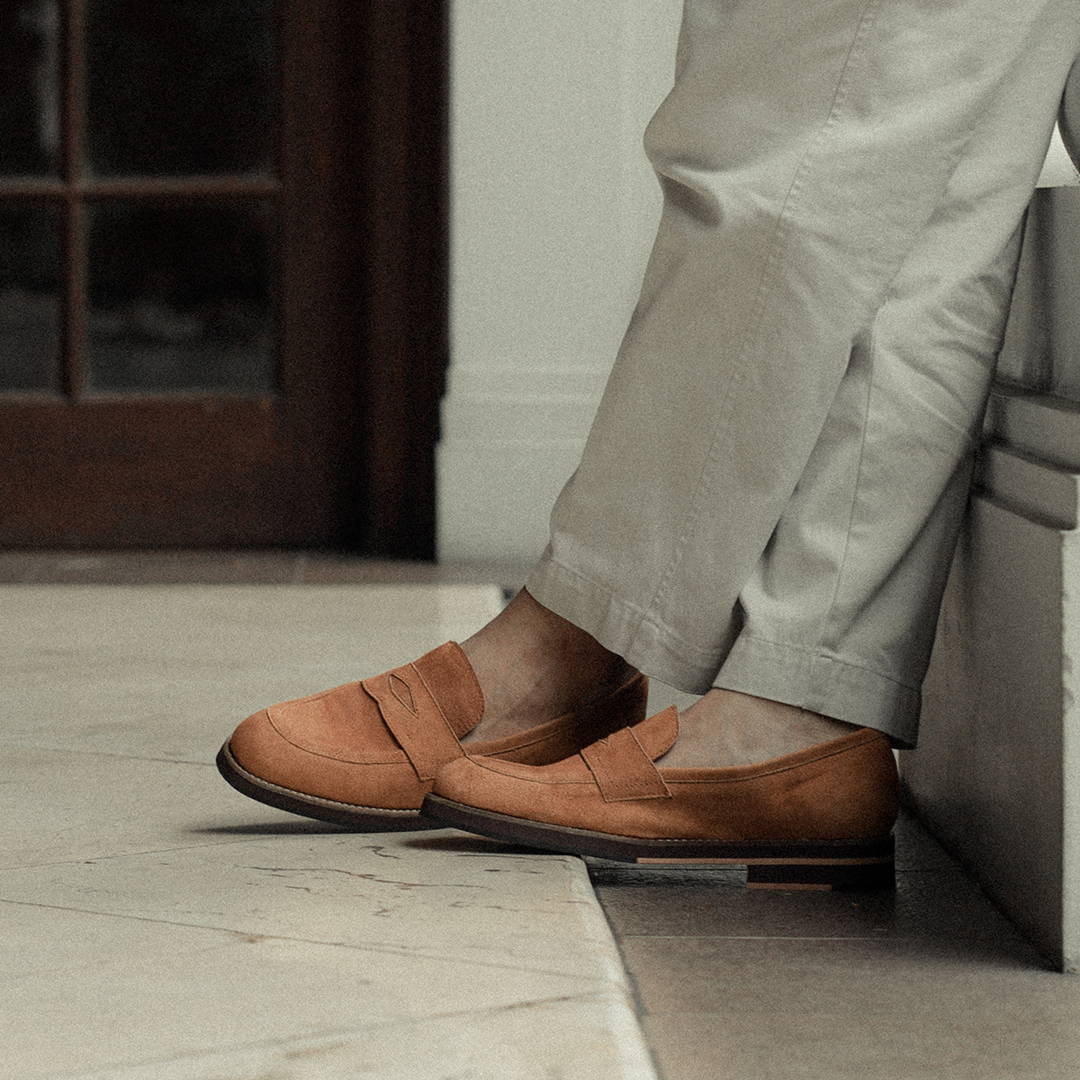 Blake Penny Loafers Suede Tan – Nappa Milano