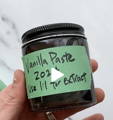 A thumbnail image of a hand holding a brown glass jar labeled 'Vanilla Paste 2024'