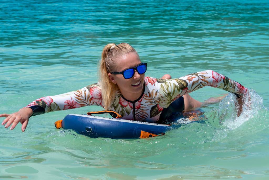Funwater bodyboard can support adults heavy easily