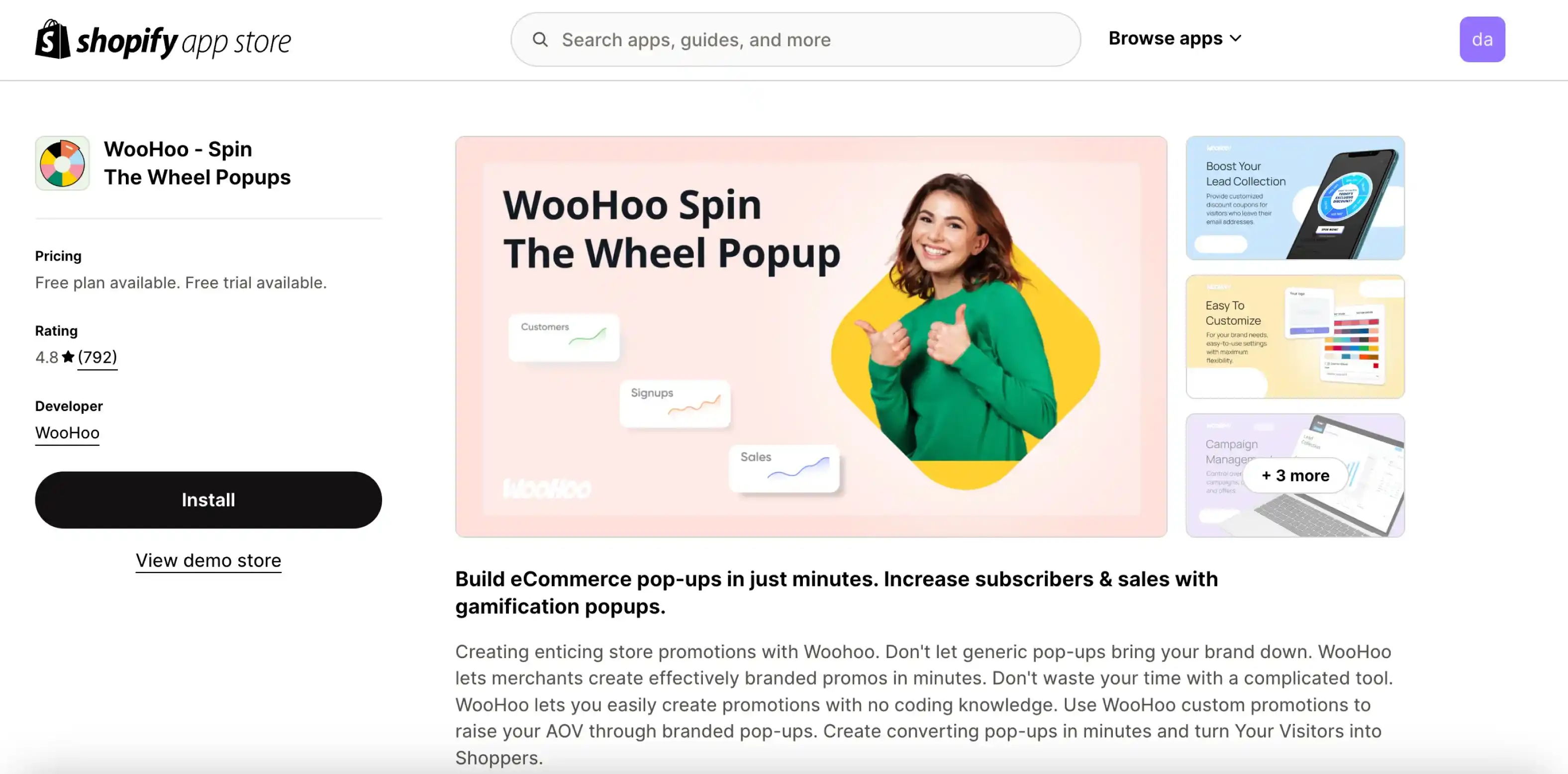 woohoo spin the wheel shopify