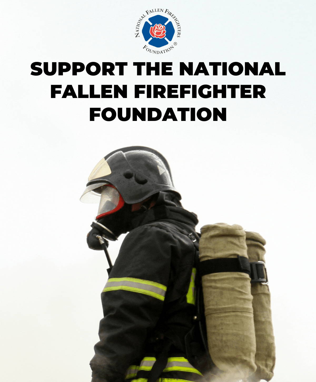 Firefighter fighting a fire in uniform