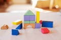 Cute multicolor Montessori stacking blocks. 