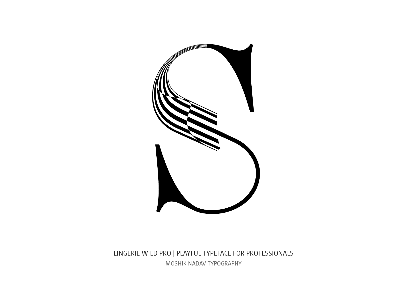 Super sexy uppercase S designed for fashion logos and luxury brands by Moshik Nadav Typography