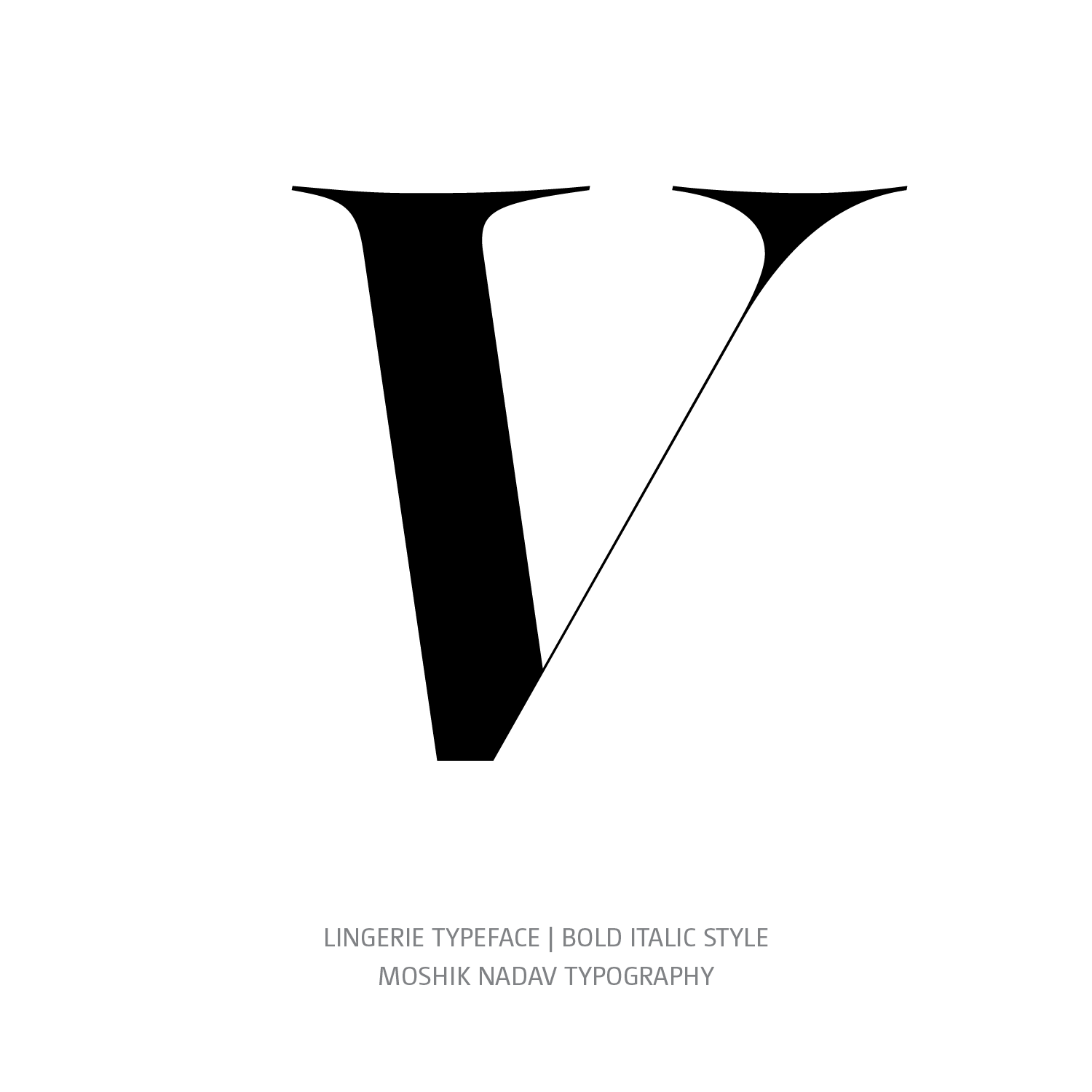 Lingerie Typeface Bold Italic V