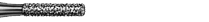 cylinder (rounded shoulder) bur, ISO numbers 146, 156, 157, 158