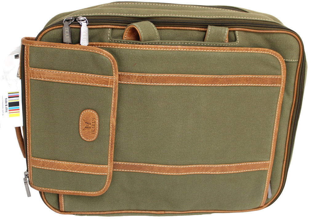 Quality Full Grain Leather Travel Bag / Briefcase Doubles as Backpack - Image 16