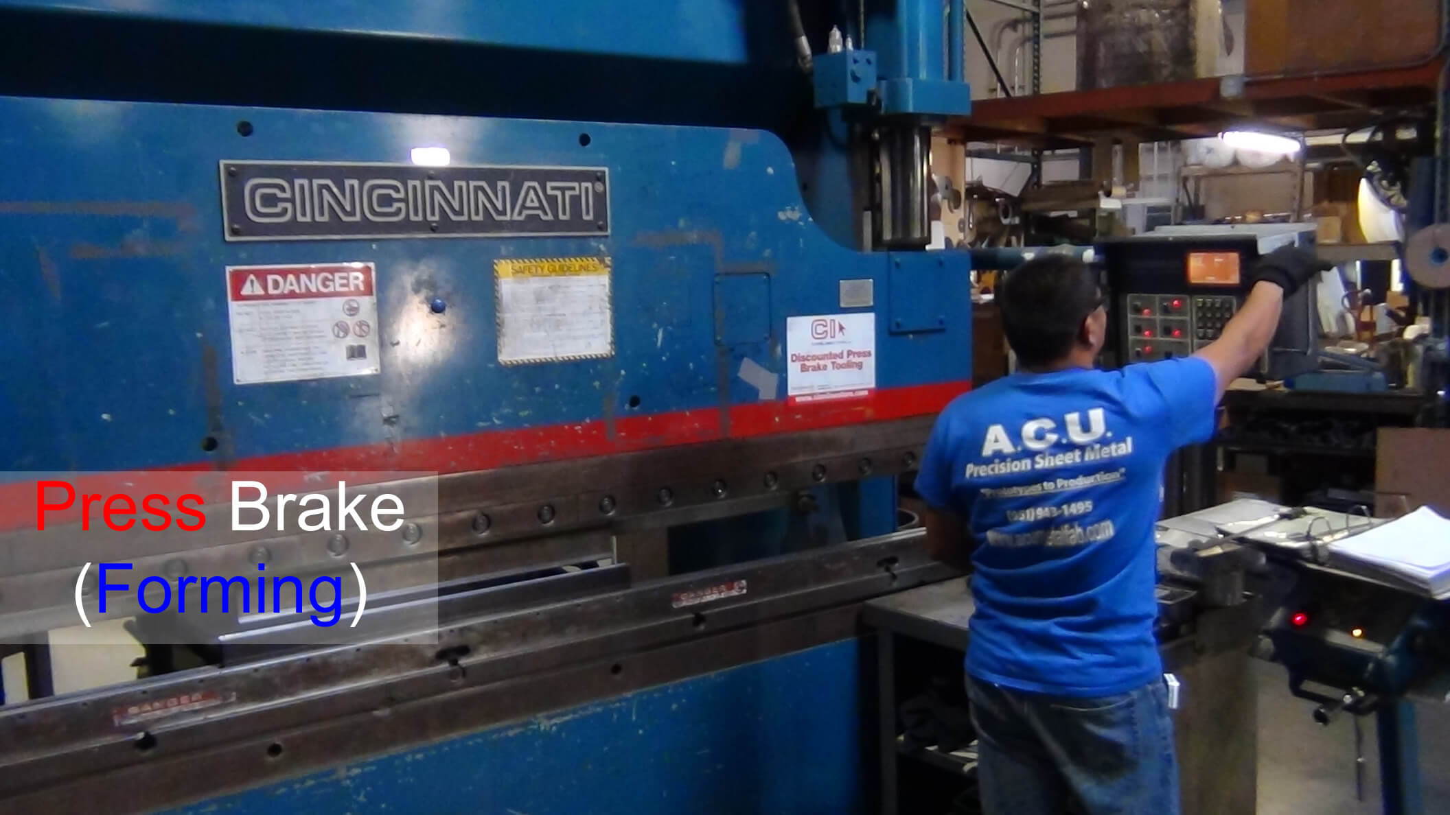 Metal forming press brake from ACU Precision Sheet Metal