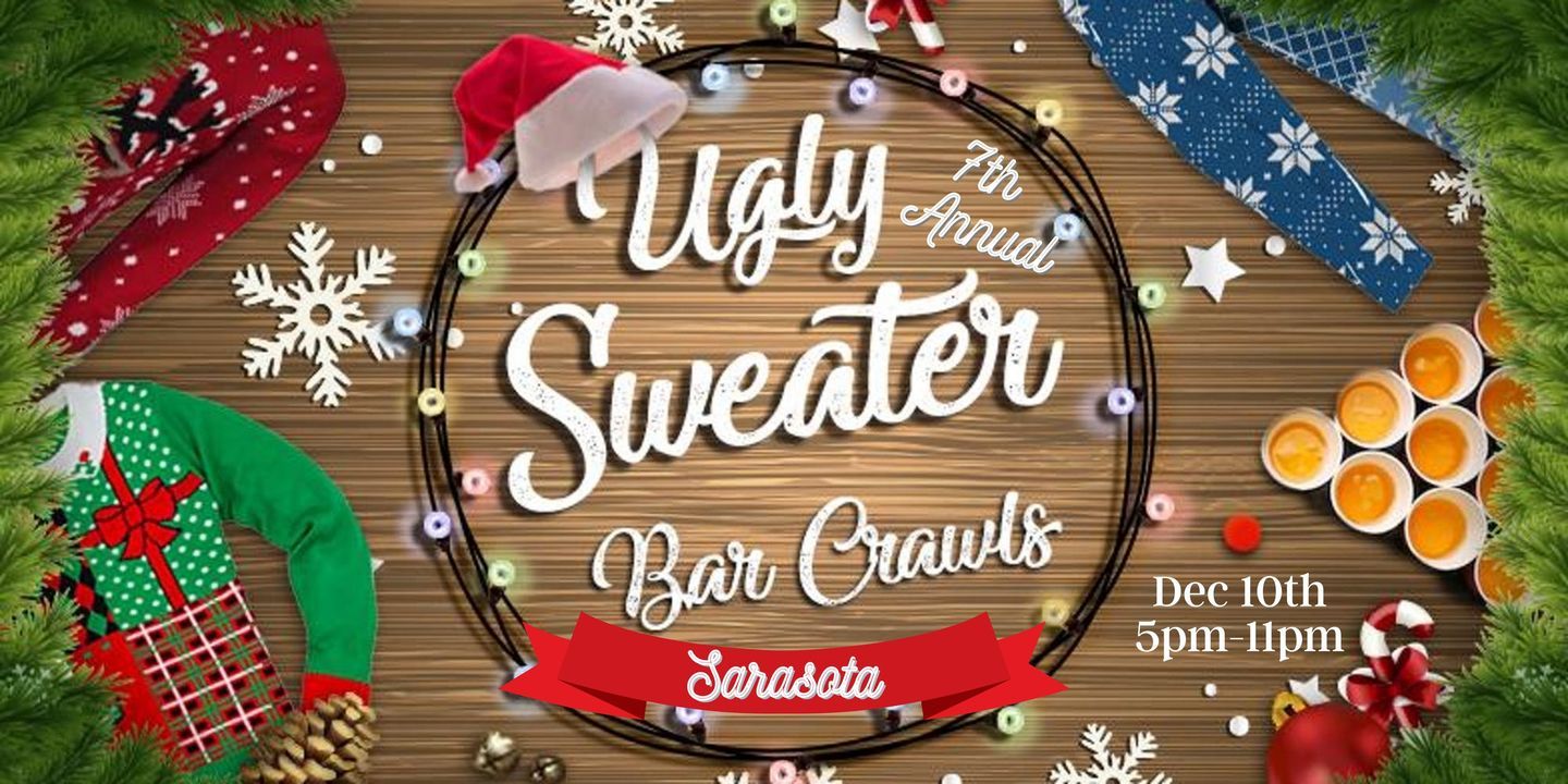 7th Annual Ugly Sweater Bar Crawl: Sarasota promotional image