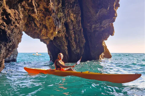Sunset Kayak Adventure & Caves Tour, Swimming & Aperitif