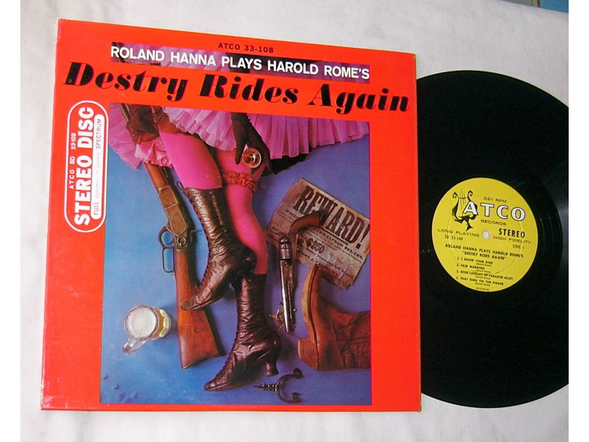 ROLAND HANNA - DESTRY RIDES AGAIN - - RARE ORIG 1959 JAZZ LP - ATCO SD 33-108