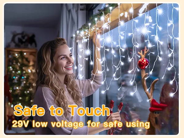 Features of Ollny's 720 leds cool white icicle lights