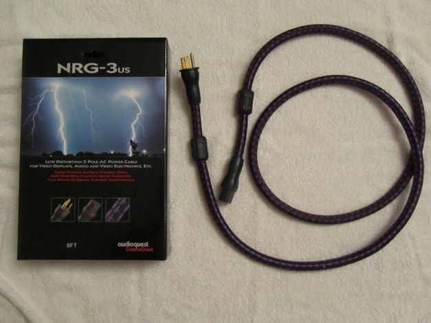 AudioQuest NRG-3 Power cables:  2 cables 6ft length each