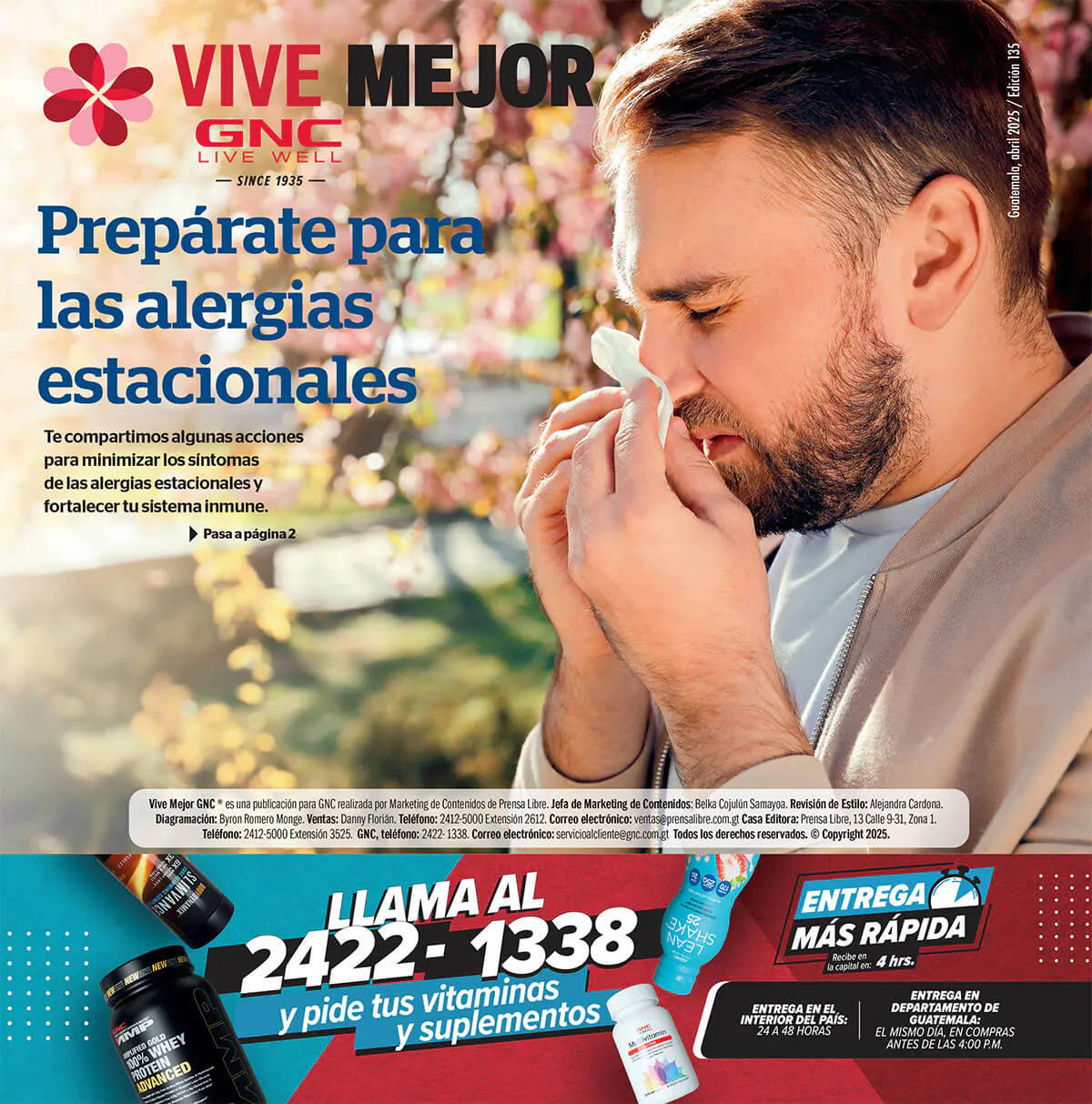 Suplemento sobre un las alergias estacionales